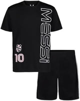 boys Lifestyle Short Sleeve 2-piece Set, Slim-fit Jersey Set With Top & Shorts