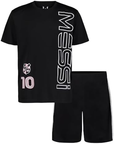 boys Lifestyle Short Sleeve 2-piece Set, Slim-fit Jersey Set With Top & Shorts