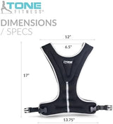 Tone Fitness Weighted Vest | 8lb or 12lb | Multiple Options