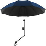 UPF 50+ Beach Umbrella with Adjustable Universal Clamp