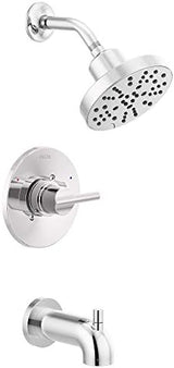 Delta Faucet Nicoli 14 Series Single-Handle Tub and Shower Trim Kit, Shower Faucet with 5-Spray H2Okinetic Shower Head, Chrome 144749 (Shower Valve Included)