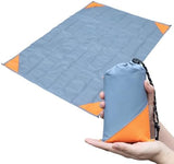 Orga'Neat Pocket Picnic Blanket, Sandproof Lightweight Pocket Camping Tarp, 55″x 79″ Foldable & Fits into Small Bag, Water Resistant Washable Quick Dry Compact Beach Mat for Outdoor Recreation
