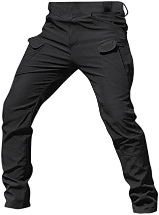 Mens Cargo Pants Water Resistant Relaxed Fit Hiking Work Pants Multi Pockets Ripstop Flex Baggy Camo Tactical Pants