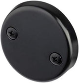 Artiwell Tip-Toe Bathtub Drains Trim Set with Two-Hole Overflow Faceplate, Replacement Bath Drain Trim Kit with 2-Hole Overflow Faceplate and Universal Fine/Coarse Thread (MATT BLACK)