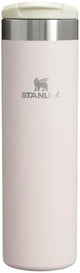 Stanley AeroLight Transit Bottle 20 oz | Locking Drink Through Lid | Leak Resistant Water Bottle or Coffee Travel Mug | Lightweight Insulated Stainless Steel | BPA-Free | Rose Quartz
