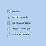 Brondell Bidet Toilet Seat Non-Electric Swash Seat, Fits Round Toilets, White – Dual Nozzle System, Ambient Water Temperature – Bidet with Easy Installation