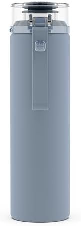 Ello Syndicate 20oz Reusable Glass Water Bottle with One-Touch Leak Proof Flip Lid and Protective Non-Slip Silicone Sleeve and Carry Loop for Coffee, Tea and Water, BPA-free Dishwasher Safe