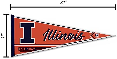 Rico Industries NCAA Classic 12" x 30" Felt Wall Décor Pennant - Great for Home/Bed Room/Man Cave Décor