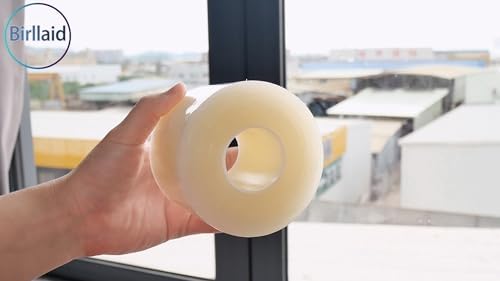 Birllaid Transparent Window Weather Sealing Tape, 3 Inch x 55 Yards, Window AC Insulation Air Conditioner Sealing Tape, No Residue, Clear