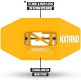 Nxtrnd Two Football Mouth Guard, Football Mouthpiece with Strap, Fits Adult & Youth (Yellow)
