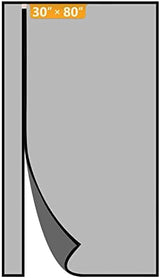Yotache Reversible Left Right Side Opening Magnetic Screen Door Fits Door Size 30 x 80, Narrow Durable Polyester Mesh Curtain, Actual Screen Size 32" x 81" Black