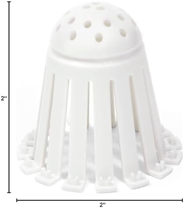 TubShroom Toss 21pk Disposable Bath Tub Drain Strainers - Hair Catcher Snare for Shower Bathtub to Prevent Clogged Drains, Traps Human and Pet Hair, One Year Supply (White)