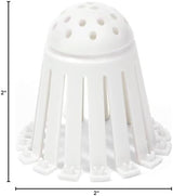 TubShroom Toss 21pk Disposable Bath Tub Drain Strainers - Hair Catcher Snare for Shower Bathtub to Prevent Clogged Drains, Traps Human and Pet Hair, One Year Supply (White)