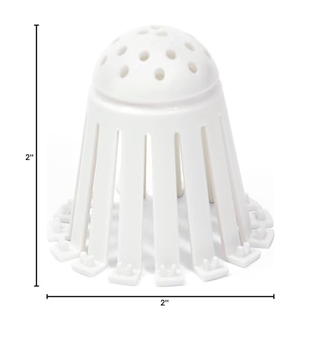 TubShroom Toss 21pk Disposable Bath Tub Drain Strainers - Hair Catcher Snare for Shower Bathtub to Prevent Clogged Drains, Traps Human and Pet Hair, One Year Supply (White)