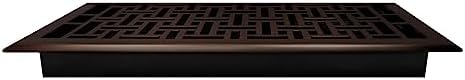 Decor Grates AJH614-RB Oriental Floor Register, 6X14 Inches, Rubbed Bronze Finish