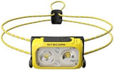 Nitecore NU25 400 UL Ultra Lightweight Headlamp, 400 Lumen USB-C Rechargeable with Lumentac Organizer for Back Packing, Camping and Running (Yellow)