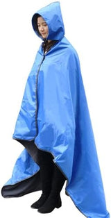 DUKUSEEK Outdoor Waterproof Stadium Blanket, XL Large (79x56) Hooded Stadium Blankets with Fleece,Portable,Warm Outside Blankets for Cold Weather, Camping, Sports, Beach, Football, Festivals…