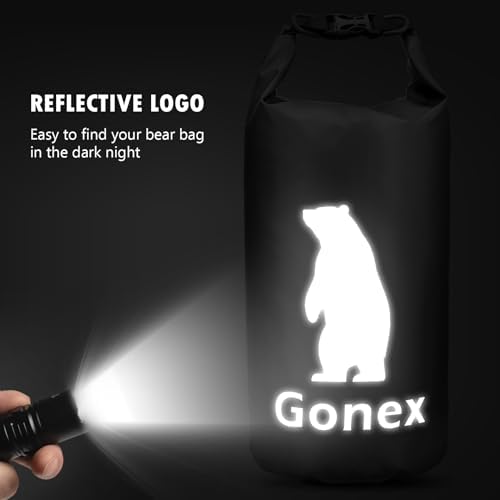 Gonex Bear Bag 10L with Bell Whistle Bear Canister for Backpacking Ultralight Waterproof Food Storage Bag for Hiking, Outdoor, Camping, Fishing, Kayaking