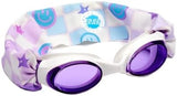 Splash Place SWIM GOGGLES with Fabric Strap - Adult & Kids Swim Goggles - PINKS & PURPLES