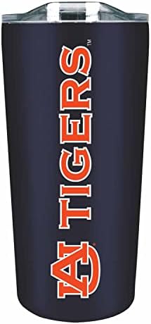 Campus Colors NCAA Stainless Steel Tumbler perfect for Gameday - 18 oz - Double Walled - Keeps Drinks Perfectly Insulated (Auburn Tigers - Navy)