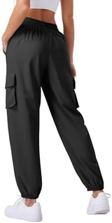 Womens Cargo Pants Lightweight Quick Dry Waterproof Hiking Pants Summer Casual Joggers with 4 Pockets