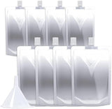 8&16OZ 8PCS Drink Bags, Reusable Spouted Pouches with Funnel for Drinking Liquid Beverage Juice,Stand Up Plastic Flasks for Travel Camping Outdoor Sport Concert Event,Leak-Proof Food Grade