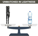 EVER ADVANCED Lightweight Folding Directors Chairs Outdoor, Aluminum Camping Chair with Side Table and Storage Pouch, Heavy Duty Supports 350LBS