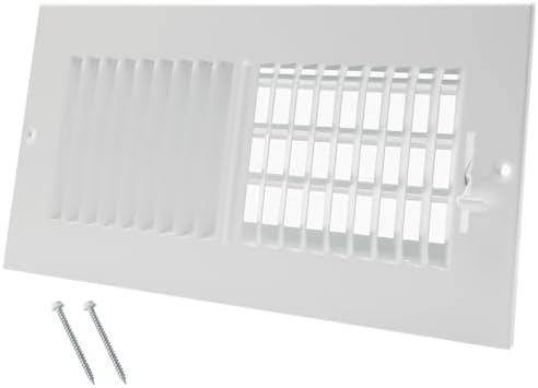 10 x 4 Inch [Duct Opening] Air Vent Covers for Wall or Ceiling - High Airflow 2 Way Steel Ventilation - Adjustable Wall/Ceiling Register, 11-3/4 Inch x 5-3/4 Inch [Overall Dimensions]