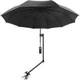 UPF 50+ UV Protection Beach Umbrella with Adjustable Universal Clamp for Beach, Golf, Backyard Activities