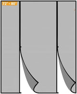 yotache Magnetic Screen Door for Sliding Doors 72"x80", Screen Size 74"x81", Double-Sided Opening Screen Reinforced Mesh with Strong Magnets for French Front/Back Patio Doors