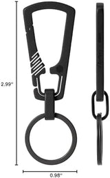 KeyUnity Titanium Carabiner Keychain Clip, Quick Release EDC Key Holder Organizer with Key Ring