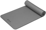 Gaiam Essentials Thick Yoga Mat Fitness & Exercise Mat with Easy-Cinch Yoga Mat Carrier Strap, 72"L x 24"W x 2/5 Inch Thick