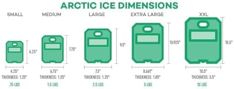 Arctic Ice Alaskan Series Long Lasting Reusable Ice Pack - Freezes at 32° Fahrenheit - Keeps Food & Drinks Cool Without The Risk of Freezing