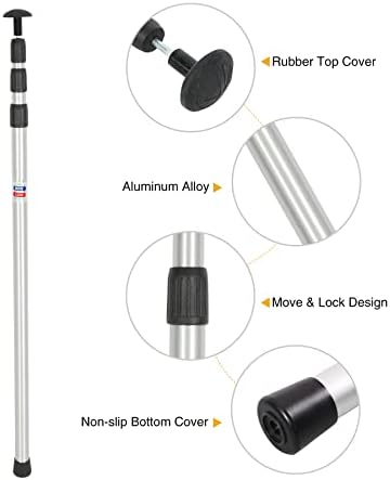 REDCAMP Aluminum Adjustable Camping Tarp Poles, Set of 2, 90" Telescoping Lightweight Tent Poles for Shelter, Hammock Rain Fly, Awning