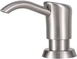GAGALIFE Built in Sink Soap Dispenser or Lotion Dispenser for Kitchen Sink, Brushed Nickel ABS Pump Head, with 17 Ounce Large PET Soap Bottle