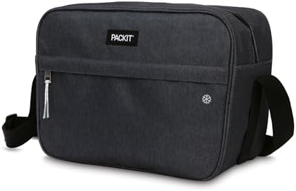 PackIt Freezable Zuma Can Cooler, Built with EcoFreeze Technology, Collapsible, Reusable, Zip Closure with Adjustable Shoulder Strap, Fits 15, 12 Oz Cans