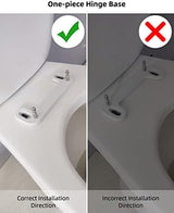 Hibbent Premium Elongated Toilet Seat with Cover Quiet Close, One-Click to Quick Release, Easy Installation Non-Slip Seat Bumpers, Slow Close Toilet Seat and Cover, Easy Cleaning-White Color