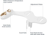 LUXE Bidet NEO 320 - Hot and Cold Water, Self-Cleaning, Dual Nozzle, Non-Electric Bidet Attachment for Toilet Seat, Adjustable Water Pressure, Rear and Feminine Wash, Lever Control (Gold)