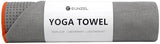Eunzel Hot Yoga Towel - Microfiber Non Slip Yoga Mat Towel with Grip Dot Sweat Absorbent Towel for Hot Yoga, Pilates and Fitness 72" x 24", Grey/Orange