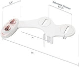 LUXE Bidet NEO 185 - Self-Cleaning, Dual Nozzle, Non-Electric Bidet Attachment for Toilet Seat, Adjustable Water Pressure, Rear and Feminine Wash (Rose Gold)