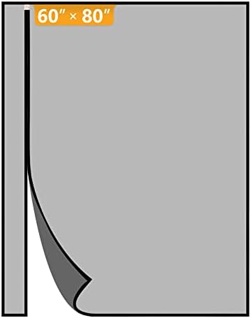 Yotache Left Right Side Universal Opening Magnetic Screen Door Fits Door Size 60 x 80, Reinforced Sewing Net Curtain for Balcony, French, Sliding Glass Door, Actual Screen Size 62" x 81"