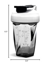 HELIMIX 1.5 Vortex Blender Shaker Bottle Holds Upto 20oz | No Blending Ball or Whisk | USA Made | Portable Pre Workout Whey Protein Drink Shaker Cup | Mixes Cocktails Smoothies Shakes | Top Rack Safe