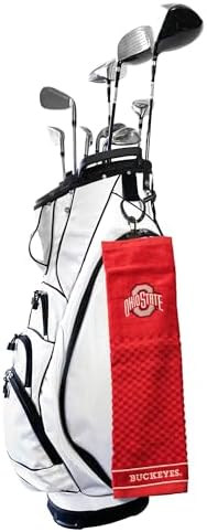 Team Golf NCAA Embroidered Golf Towel, Checkered Scrubber Design, Embroidered Logo