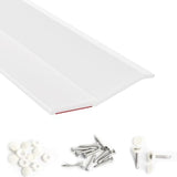 Garage Door Seal Top and Sides, 40 FT Universal TPE Weather Stripping Trim Seal Weatherproofing Seal with Nails and Lids in White