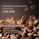 Jacobs Café HAG Classic Mild Café Crema, 500 g Whole Coffee Beans Decaffeinated, Intensity 4/5, for Professional Use