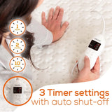 Beurer Beurer UWB55 Heated Underblanket | Electric Blanket with Super Soft Fleece - Personal Heating Pad Warmer with 8 Temperature Settings, Auto Shut-Off and Overheat Safety Features