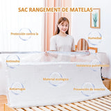 Esoes - Extra Large Vacuum Storage Bags Waterproof Sealable Vacuum Seal Mattress Bag with Zip Reusable Space Saver Bags for Mattress,Super King Size Duvet, No Vacuum Pump (240x120cm)