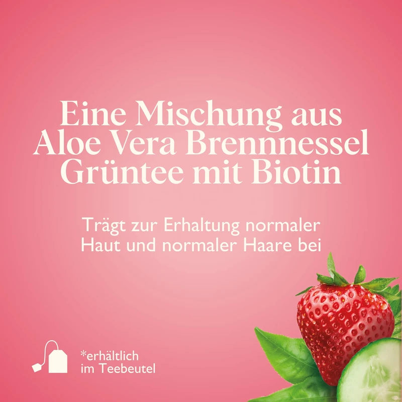 Twinings Glow Green Tea with Aloe Vera & Nettle with Biotin - Soothing Herbal Tea Blend for Natural Support of Skin and Hair, Pack of 12 (10 Bags Each)