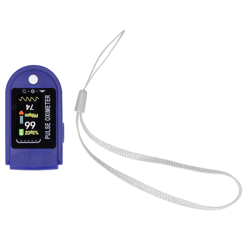 Fingertip Pulse Oximeter LED Dispaly Blood Oxygen Saturation Heart Rate Monitor with Strap