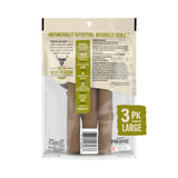Purina Prime Bones Made in USA Facilities Limited Ingredient Natural Large Dog Treats, Chew Stick with Wild Venison - 3 ct. Pouch